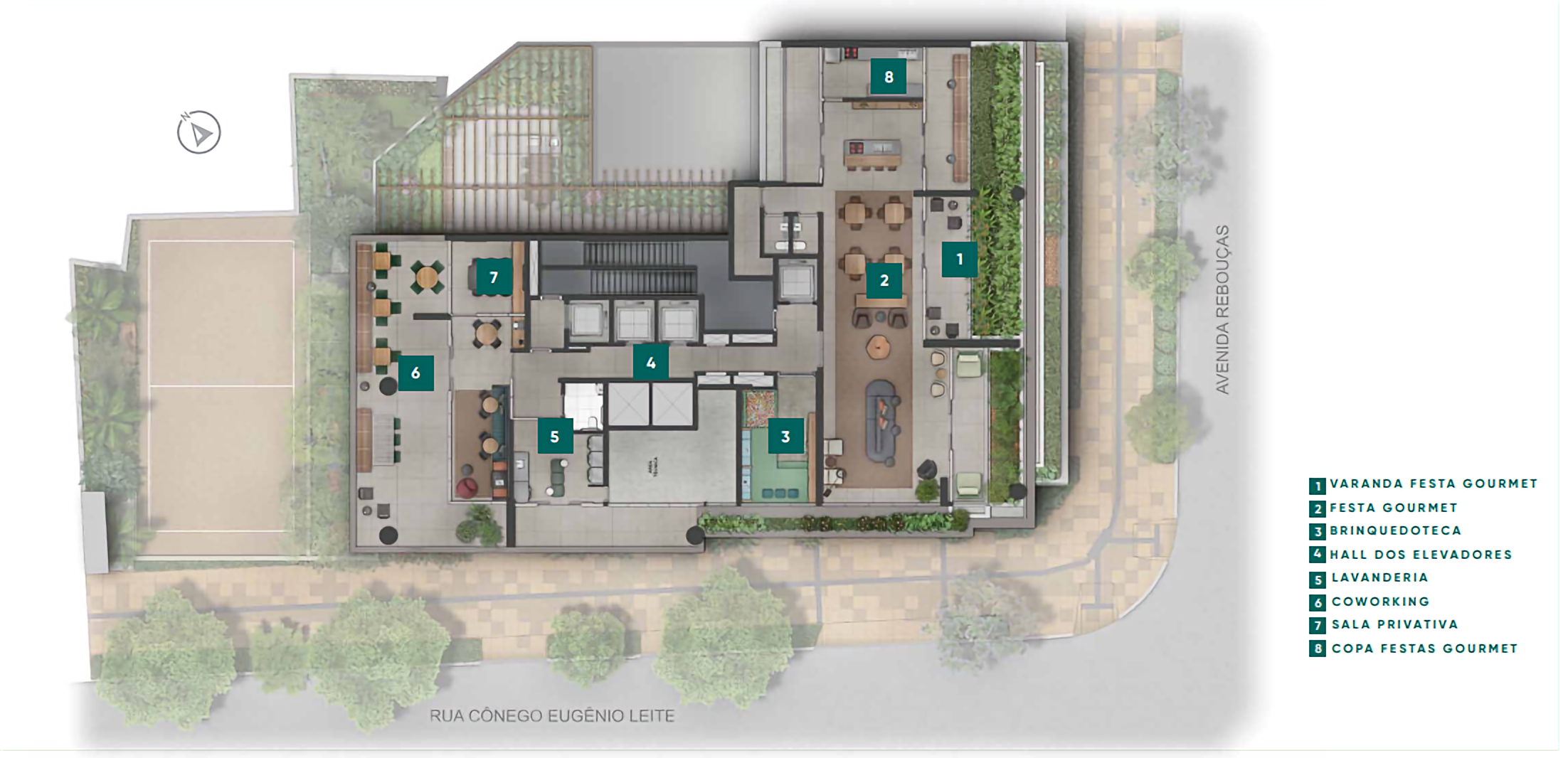 Planta Áreas Sociais